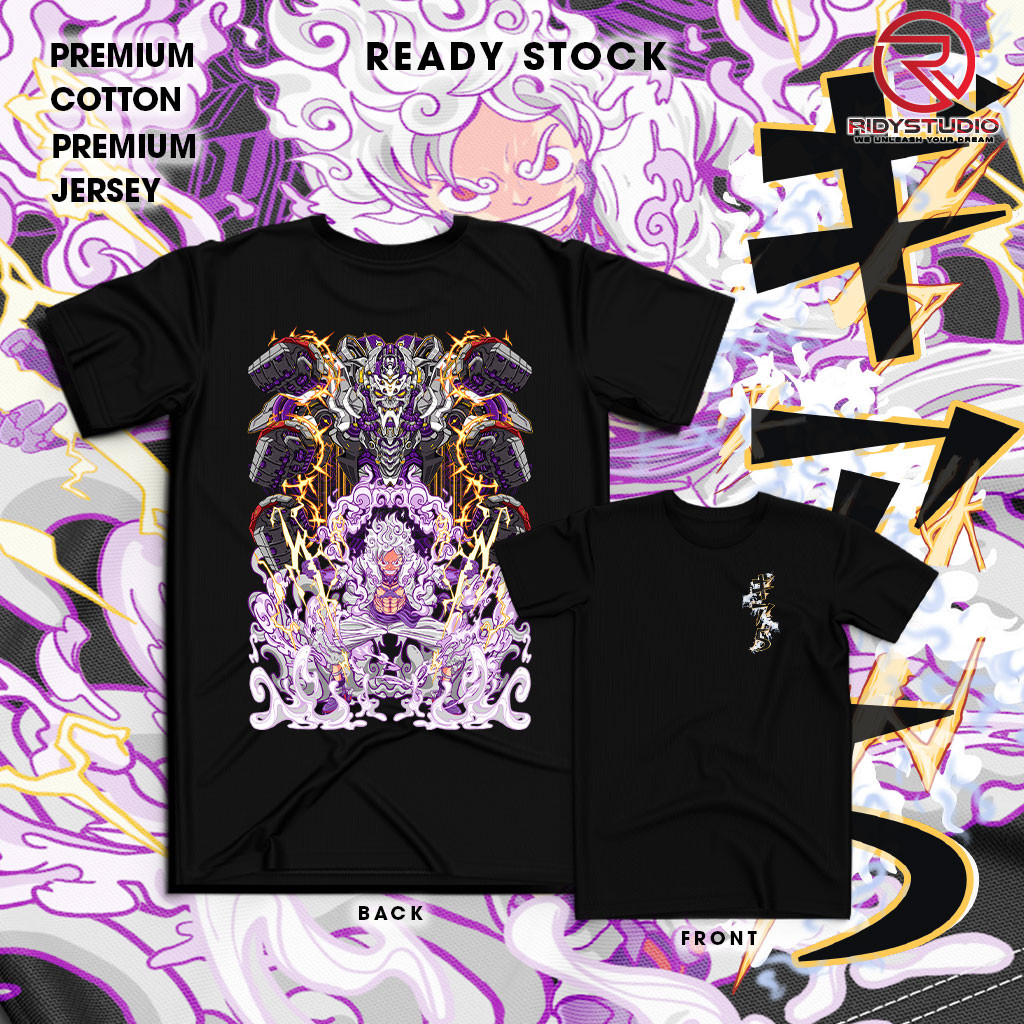 Áo thun Anime Baju Luffy Mecha Gear 5 One Piece