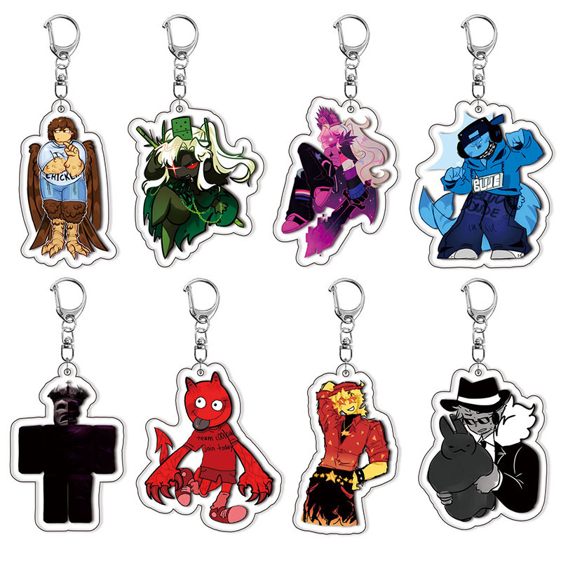 Game Forsaken Keychains Guest 1337 Noob Shedletsky Charm Keyrings Chains for Accessories Bag Jewelry