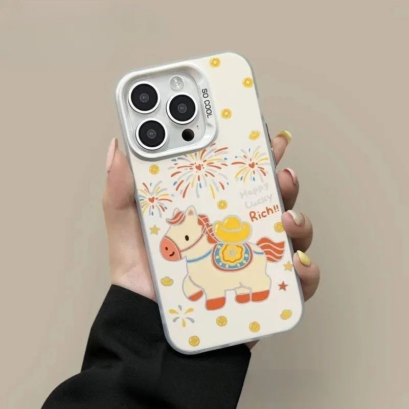 Ốp Lưng Ngựa Sycee Pháo Hoa Cho Realme C85 Pro 15 Pro 5G Realme 7T Realme P3 Ultra 5G C63 V60 V60pro