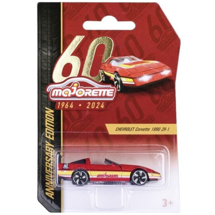 Majorette 1 / 64 1990 Chevrolet Corvette C4 ZR1 Đỏ Kỷ Niệm 60 Năm Mở Hood