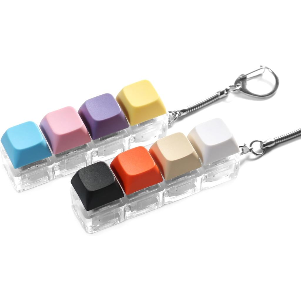 2 Chiếc Bàn Phím Clicky Fidget, Bàn Phím Fidget To Để Giảm Căng Thẳng, Bàn Phím Nhỏ Fidget Móc Khóa 