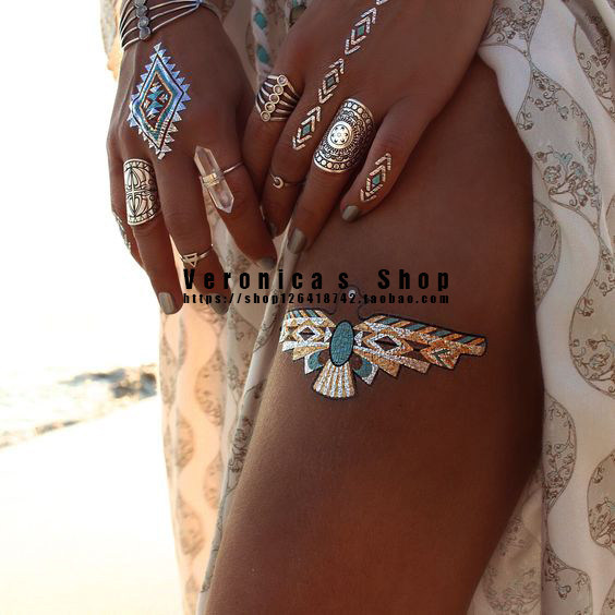 hình xăm 15 ngày hình xăm 15 ngày chống nước Nhãn dán hình xăm mạ vàng kiểu châu Âu