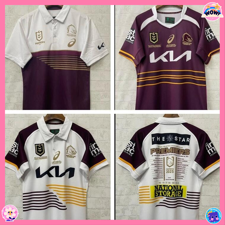 Áo đấu bóng bầu dục Brisbane Broncos Champion 2025 - Áo thi đấu chính thức