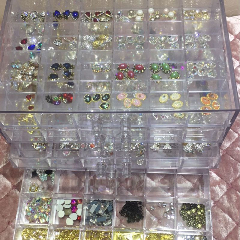 New Product#Beaded Storage Box Multi-layer Multi-compartment Large Capacity diy Jewelry Transparent 