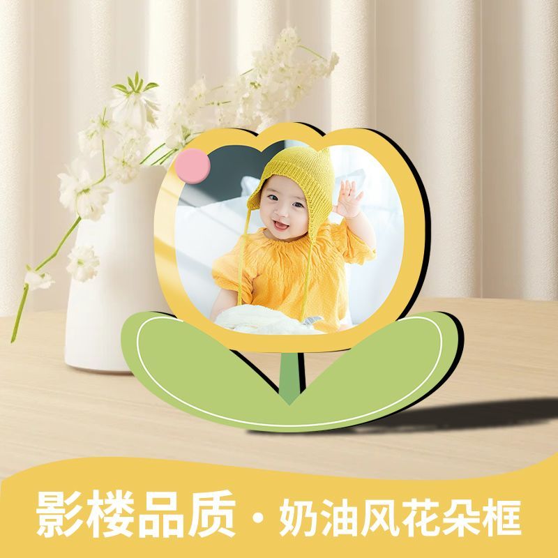 Hot Sale#[School Opening Season]Fresh and Beautiful Flower Tabletop Photo Frame Baby Photo Children'