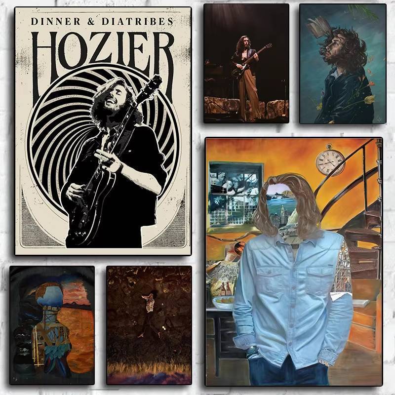Hozier Âm Nhạc Ngôi Sao Ca Sĩ Album Lần Đầu Tiên Lời Poster Canvas Tranh Treo Tường Nghệ Thuật Hình 