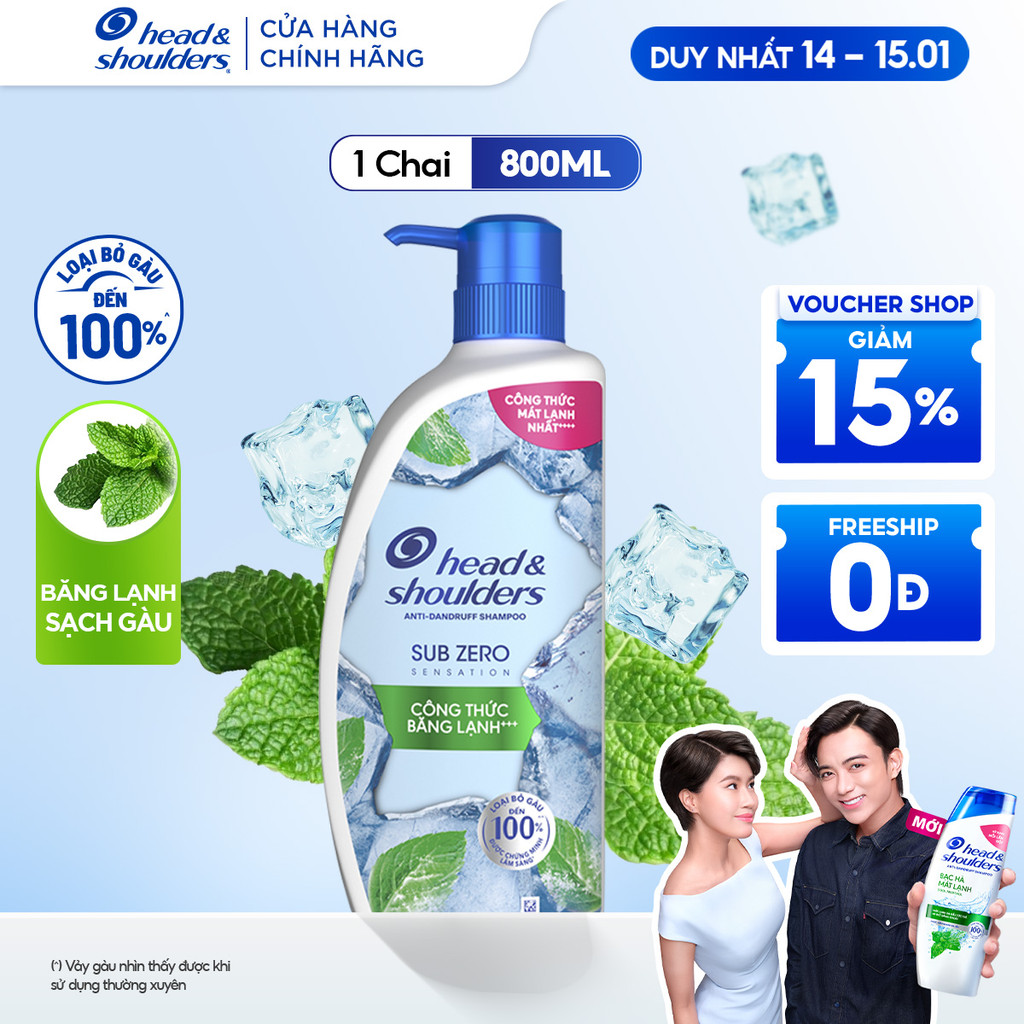 [Livestream] Dầu Gội HEAD & SHOULDERS Sub-Zero Băng Lạnh Sạch Gàu Chai 800ML