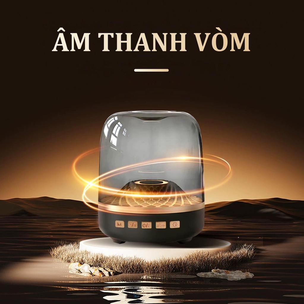 Loa Bluetooth âm thanh vòm 360°, bass trầm mạnh, đèn thở đổi màu rực rỡ, Bluetooth 5.0 kết nối nhanh, ổn định không lag