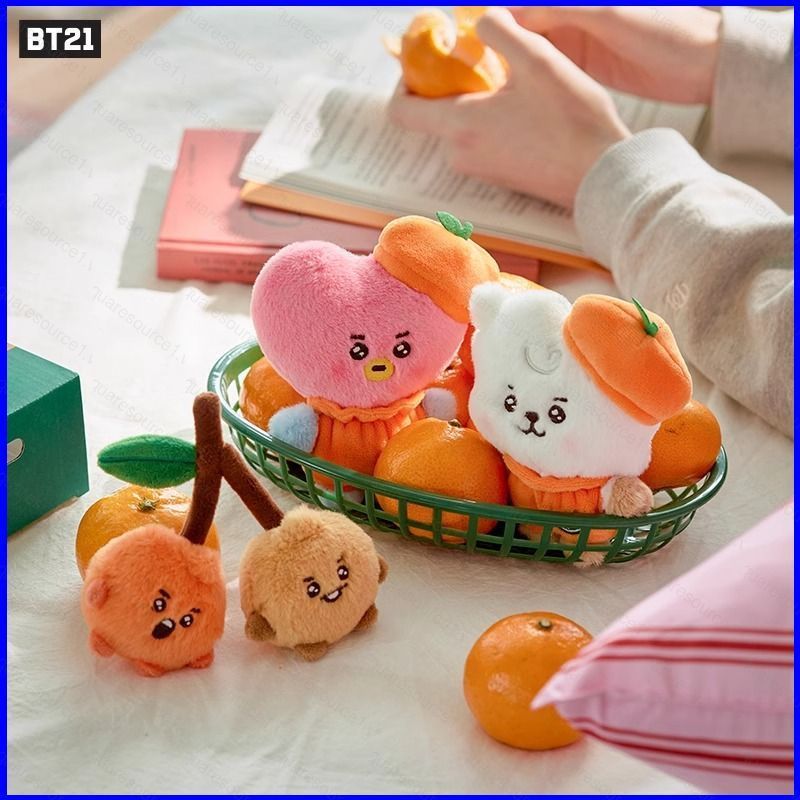 SS BTS BT21 RM Jin TATA KOYA Orange Party Series Sang Trọng Búp Bê Cotton Sang Trọng Đồ Chơi Sang Tr
