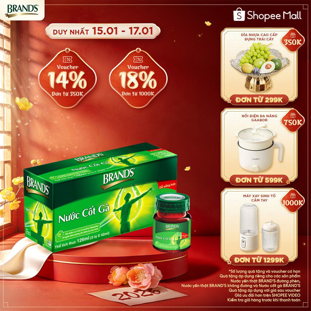 Nước cốt gà BRAND'S Vị Truyền Thống (3 hũ x 42 ml)