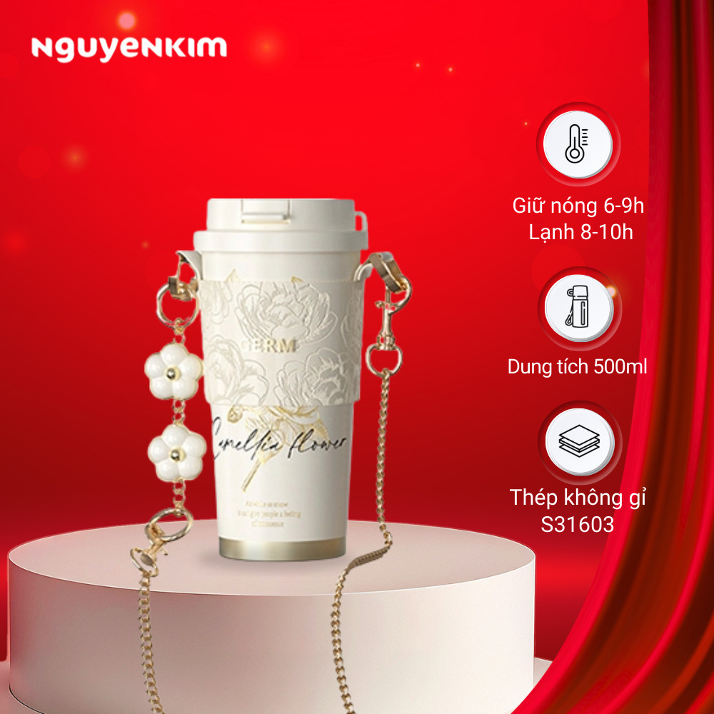 [Mới 2025] Bình giữ nhiệt Germ 500 ml GE-23AW-B77 Trắng