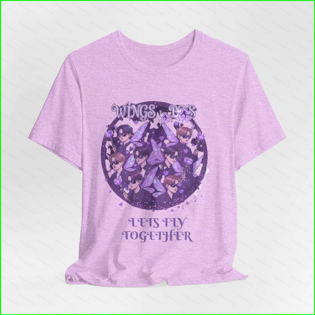 Áo Thun Cotton Dày BTS BT21 World Tour - Mềm Mại, Tay Ngắn Cho Jin, Suga, J-Hope và RM