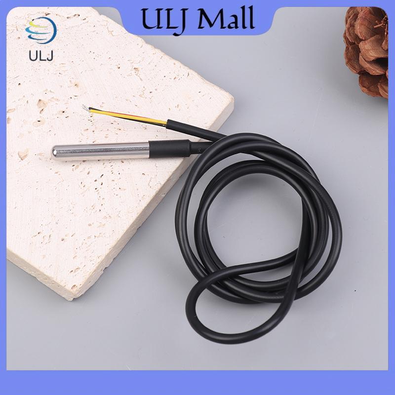 ULJ DS18b20 Thép không gỉ đóng gói chống nước DS18B20 18B20 Cảm biến nhiệt độ Cáp thăm dò nhiệt độ C