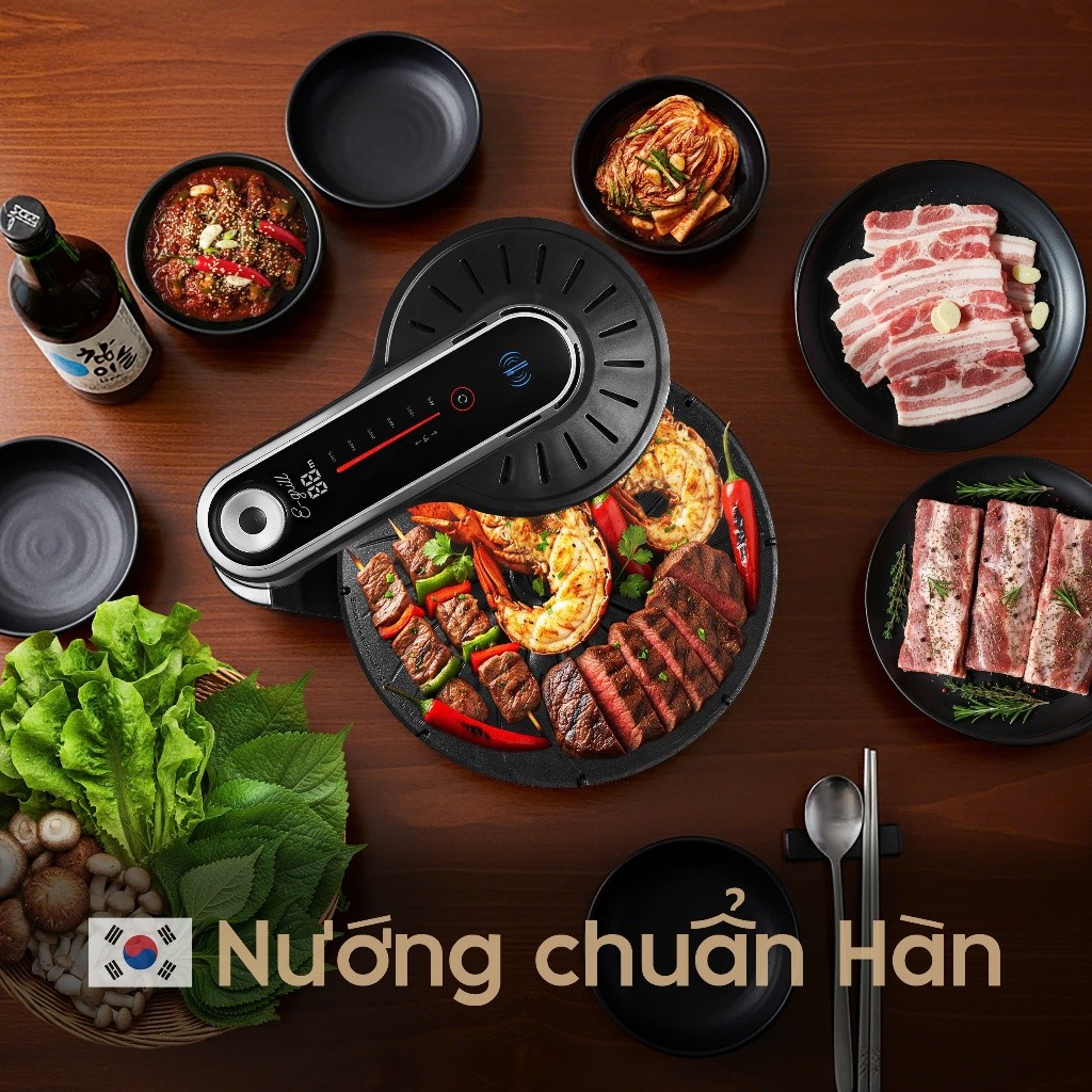 Bếp nướng quay tròn, không mùi, không khói Easy Grill ĐỨC - Bản điện tử