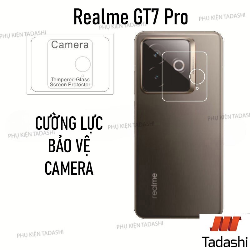 Cường Lực CAMERA Realme GT7 Pro Racing, Realme GT7/ GT8 Trong Suốt Bám Dính Tốt, Bảo vệ ống kính Trá