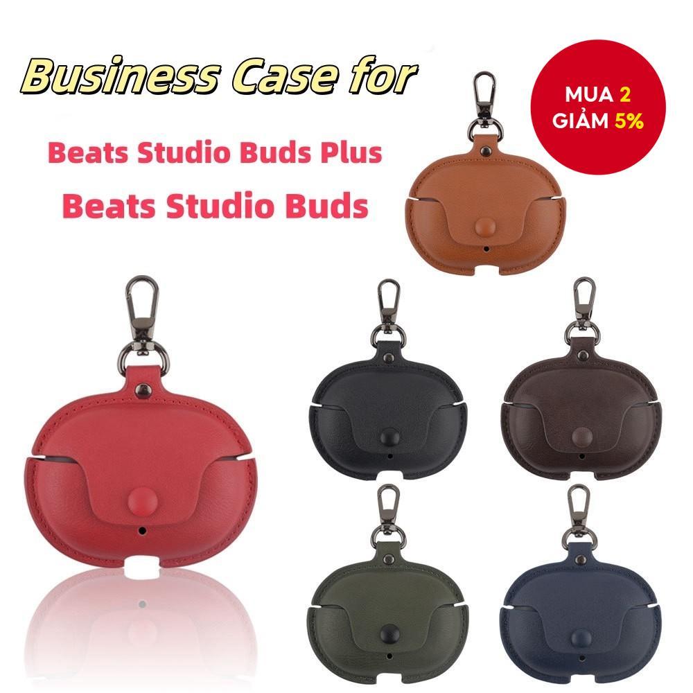 Ốp bảo vệ tai nghe Beats Studio Buds Plus da xanh lá, ốp Beats Studio Buds