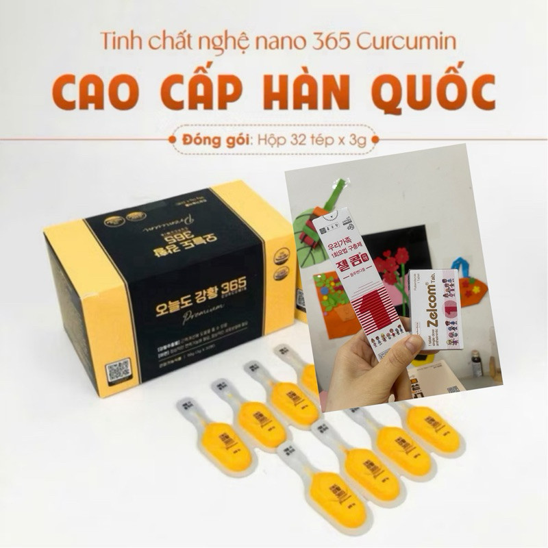 Nghệ Nano 365 & Tay giun Zelcom Korean Red Ginseng Hàn Quốc
