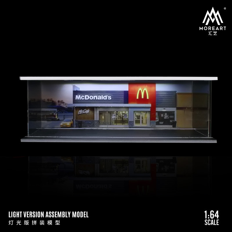 [ORDER] Mô hình diorama MOREART 1:64 McDonald's Themed Parking Lot Light Version MO914203