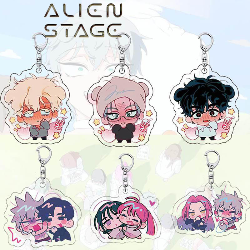 Anime Alien Stage Mizi Sua Till Ivan Hyuna Luka Cosplay Keychain Kawaii Acrylic Pendant Keyring