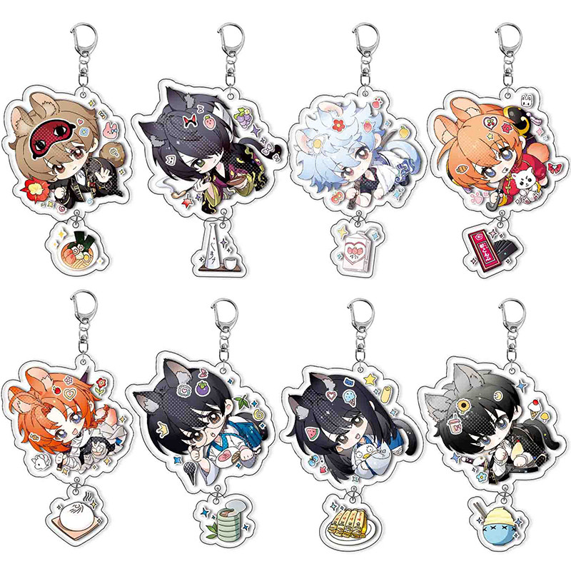 Anime Gintama Keychain Sakata Gintoki Toushirou Kamui Okita Sougo Cute