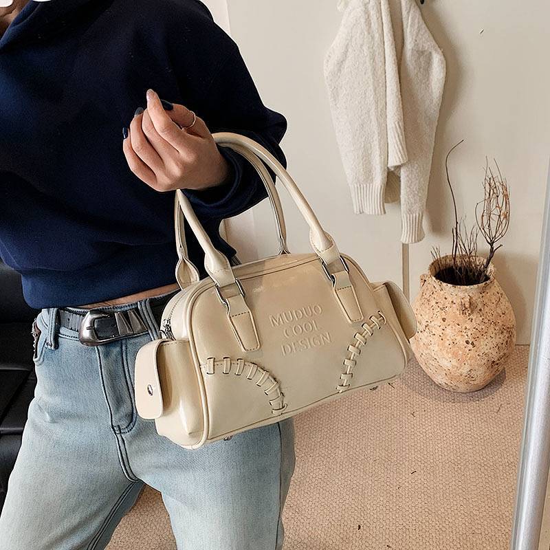 Simple Commute Fashion Shoulder Underarm Bag New Large Capacity Bowling Bag K5gF