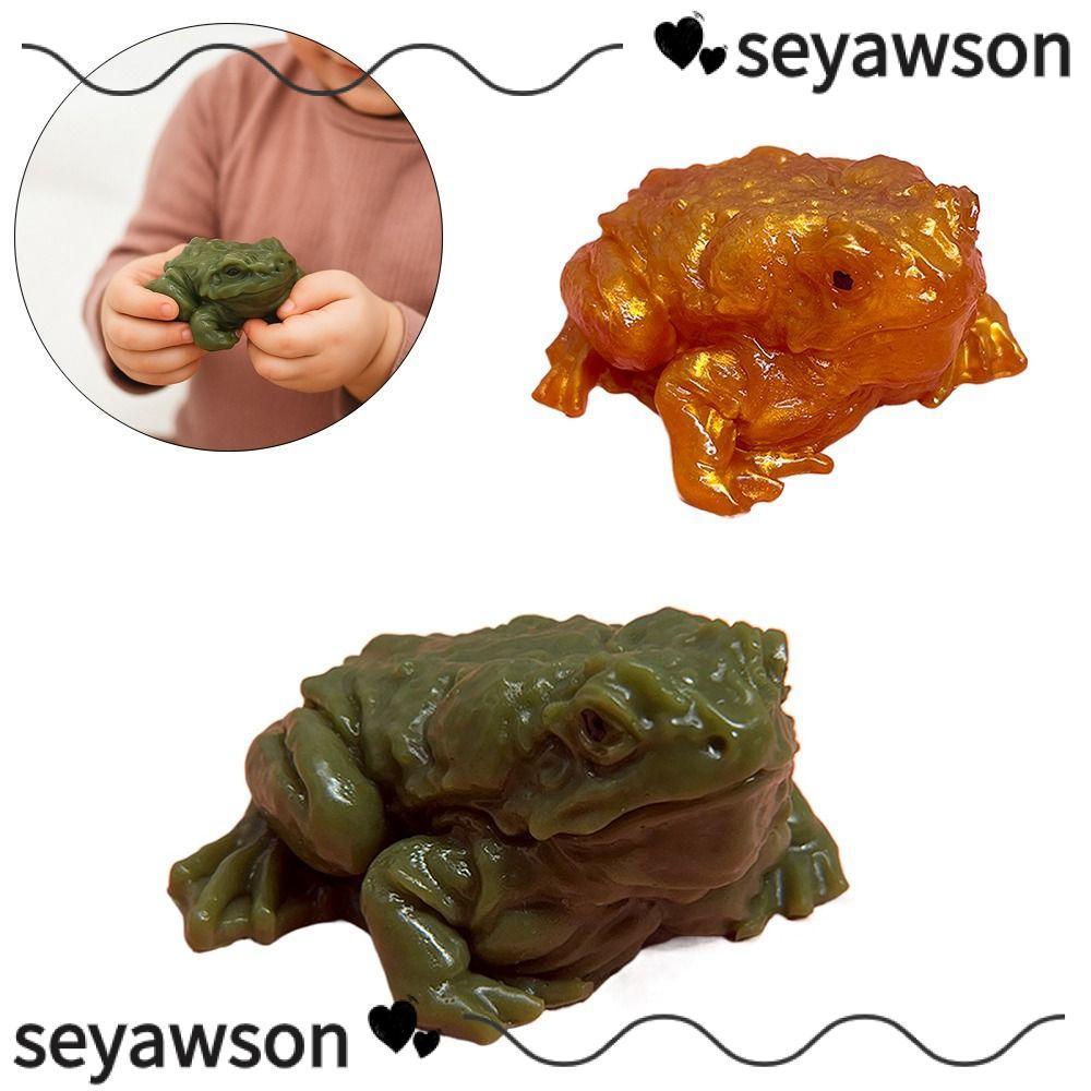 SEYAWSON Ếch SimulationToy, Dính Mềm Ếch Bóp, Ngộ nghĩnh Giảm Căng Thẳng Con cóc Bóp Đồ Chơi Đồ Chơi