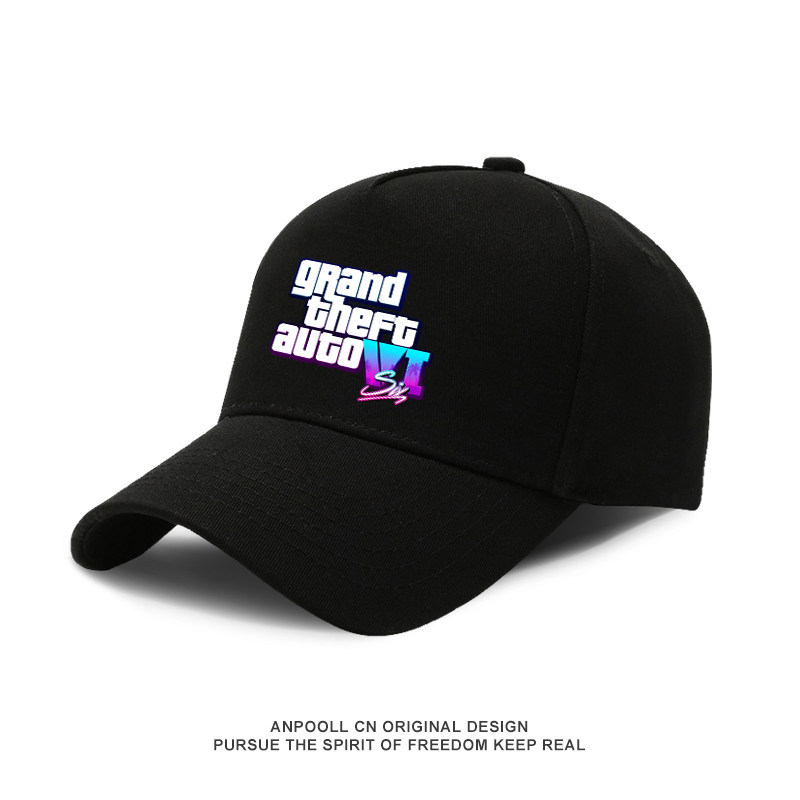 GTA6 Grand Theft Auto R Star Logo Hunter Logo Mũ Bóng Chày Nam Nữ Đầu Lớn Quấn Vịt Lưỡi Chống Nắng M