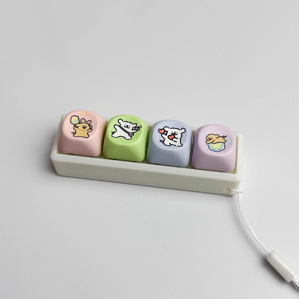 Line Puppy Axis Tester Đồ chơi giải nén màu Macaron dễ thương Giải nén Công cụ tiện dụng Âm thanh cơ