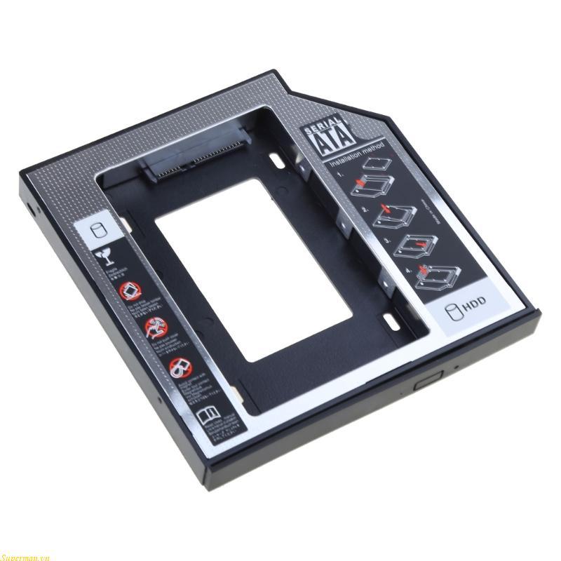 12.7mm  2nd HDD SSD Universal Hard Drive Caddy for  DVD-ROM Optical Bay