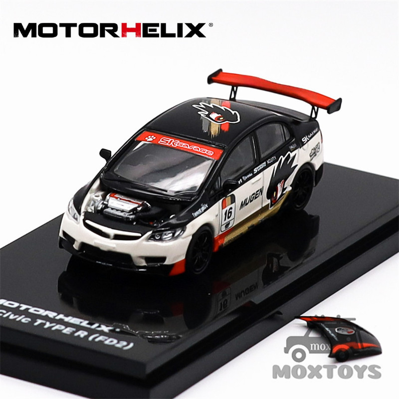 Motorhelix 1: 64 CIVIC TYPE R (FD2) MUGEN LIVERY WHITE Diecast Model Car