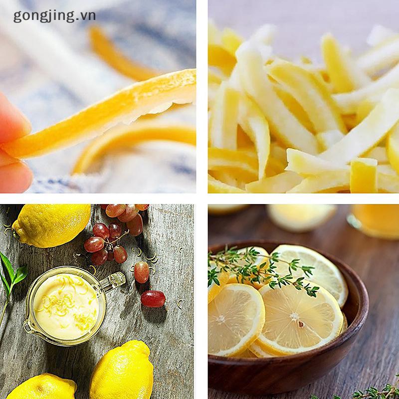 Gongjing Lemon Peeler Thép không gỉ Lemon Zester Grater Lime Orange Citrus Fruit Grater Peeling Kitc