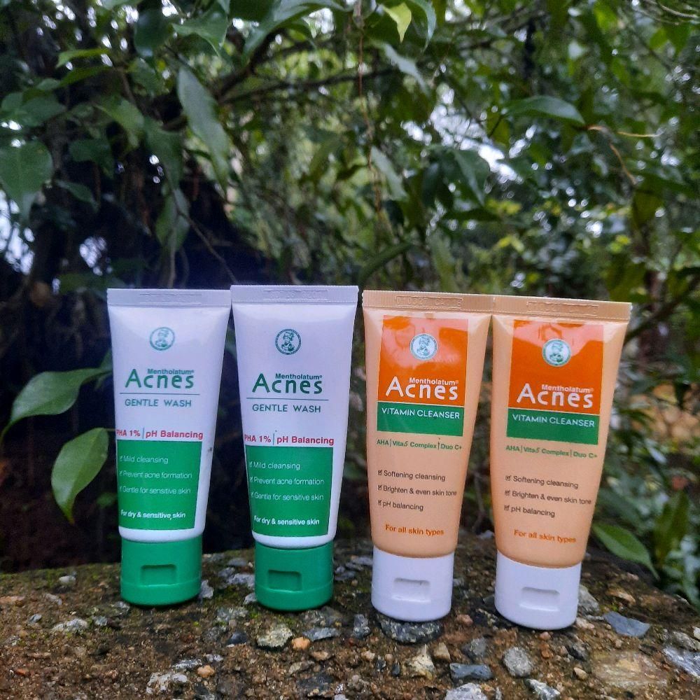 Acnes SÉT 4 TUÝP sữa rửa mặt Acnes giảm mụn sáng da mờ thâm25g/tuýp - ACNES XANH & VÀNG