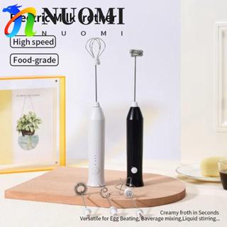 	 NUOMI Máy tạo bọt sữa điện NUOMI, Máy đánh trứng không dây cầm tay, Lắc sữa 2 trong 1 3 tốc độ Điều khiển USB Máy xay cà phê Mini có thể sạc lại Sữa