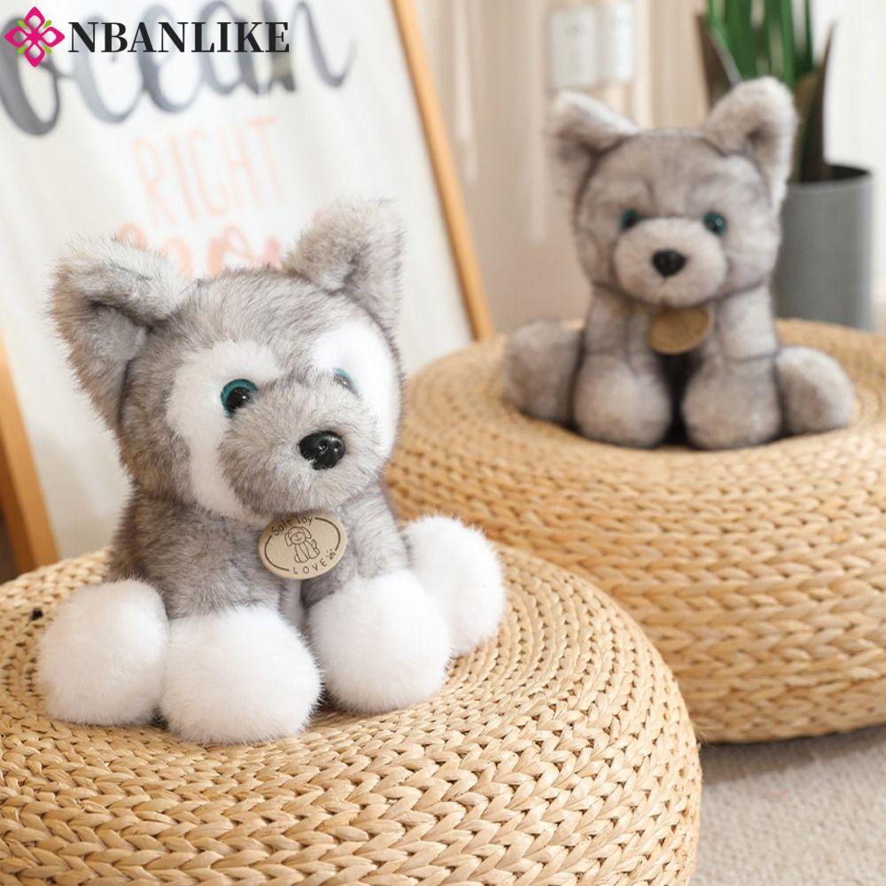 NBANLIKE Ngồi Chó Đồ Chơi Sang Trọng, Tai Lớn Lông Tơ Huksy Sang Trọng Búp Bê, Sang Trọng Raccon Đồ 