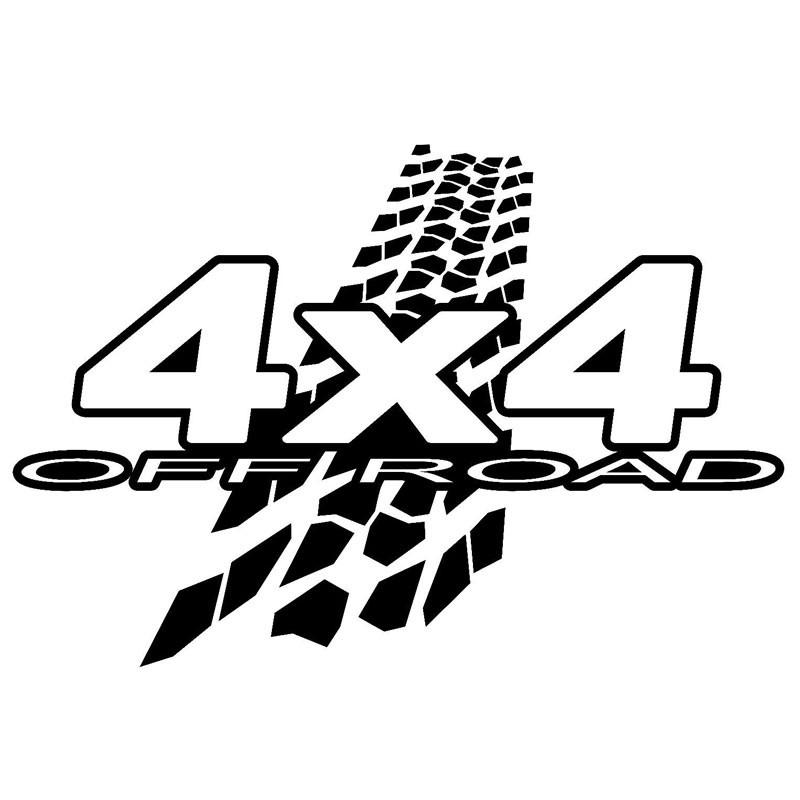 Sticker (decal) 4x4 OFFROAD đen và trắng
