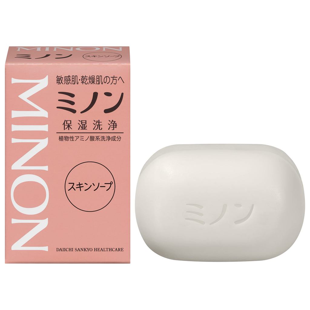 Minon Skin Soap 80g Mildly Acidic Simple-formula Solid Type Facial Soap For Rough, Flaky Dry Skin, L