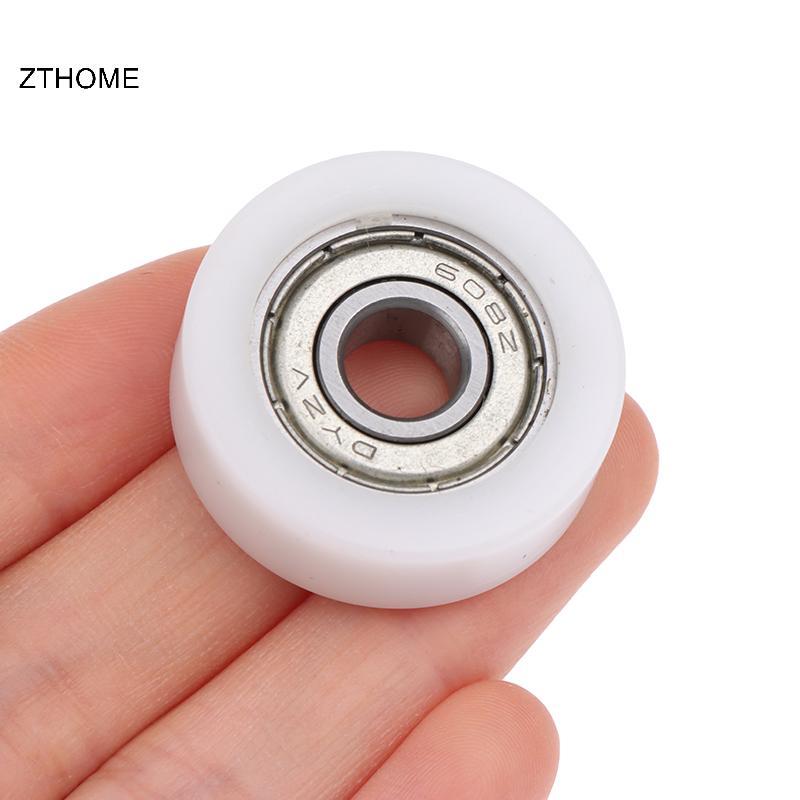 ZTHOME 1PC 8 * 30 * 10mm Tiêm Đúc Nylon Vòng Bi Bánh Xe Vòng Bi 608 Con Lăn Bánh Xe Tra Đường Sắt Rò