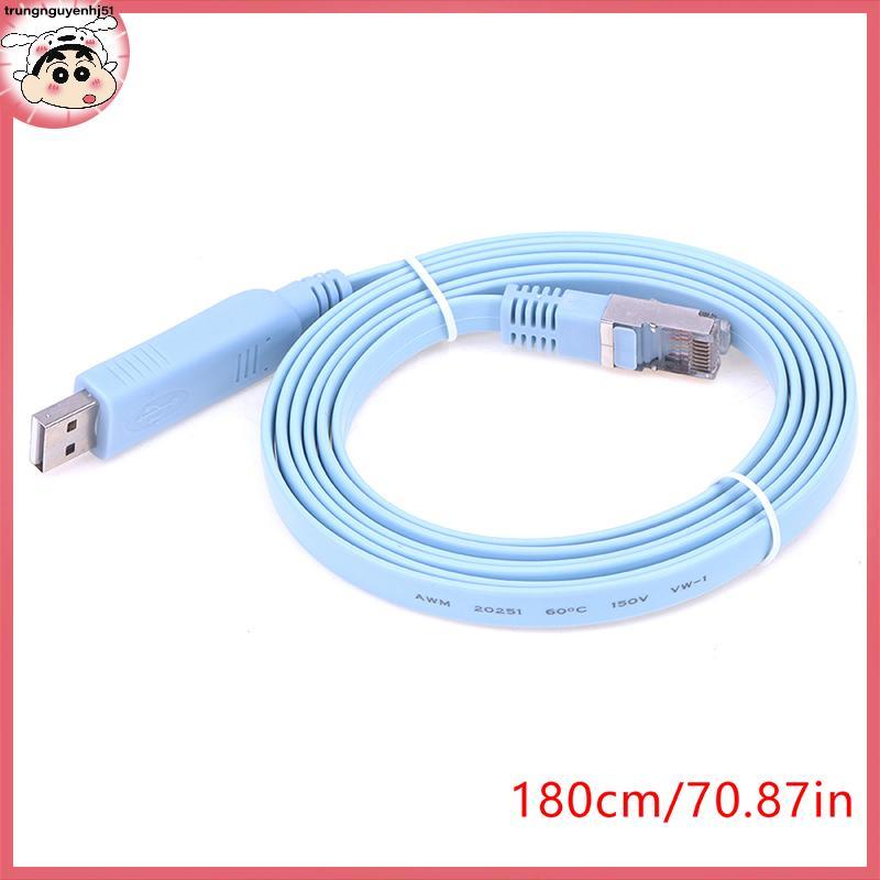 1.8m USB to RJ45 USB to RS232 serial to RJ45 Cat5 Console Adapter Cable Cord VN
