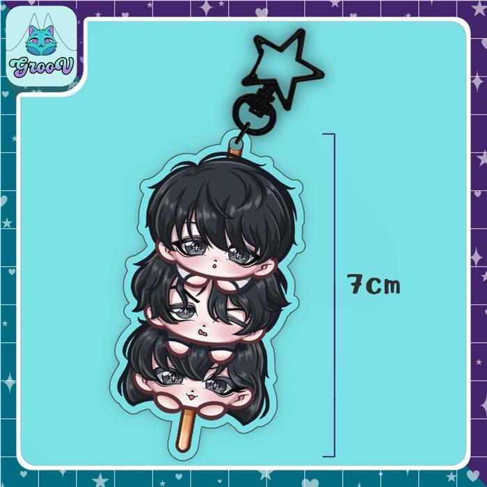[GrooV] ORV | Dango Series | Acrylic Keychain dan Glitter Sticker 7cm - Keychain