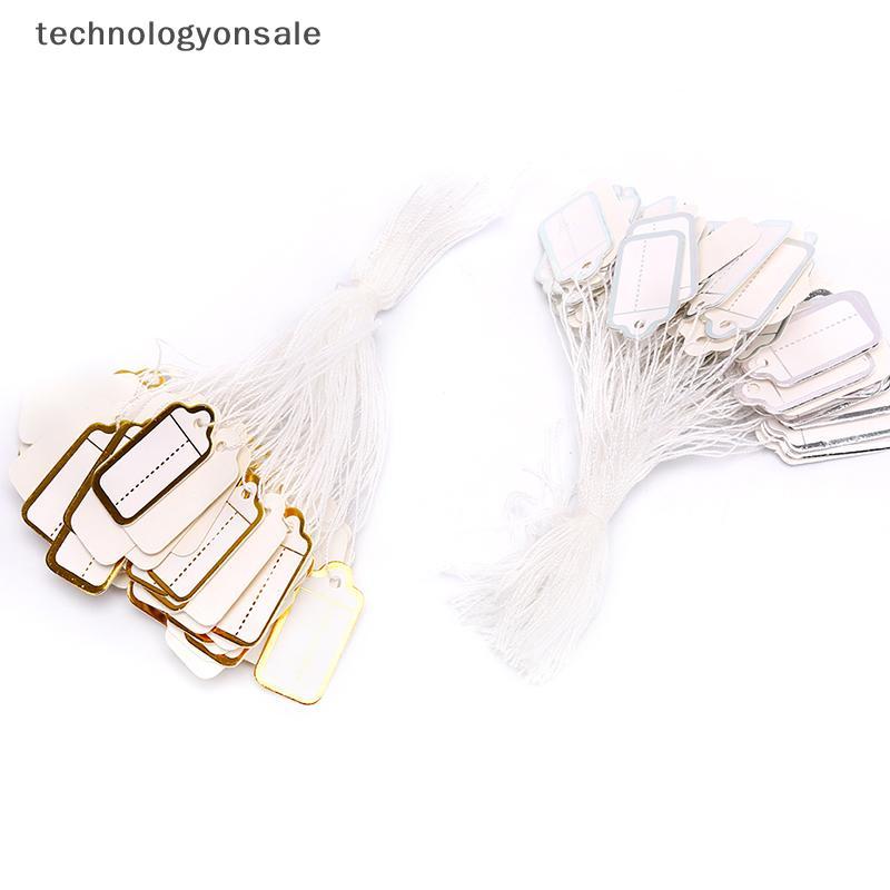 [Tech] 200 Chiếc Giá Nhãn Thẻ Trang Sức Giá Nhãn Thẻ Giấy Hình Chữ Nhật nk Tag Boutique