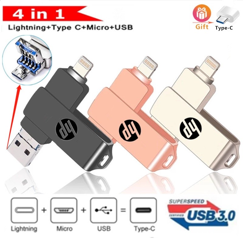 Ổ đĩa flash usb 2TB [COD] tương thích với Max XR 11 Pro / iPad / Android 32gb 64gb 128gb Ổ đĩa flash