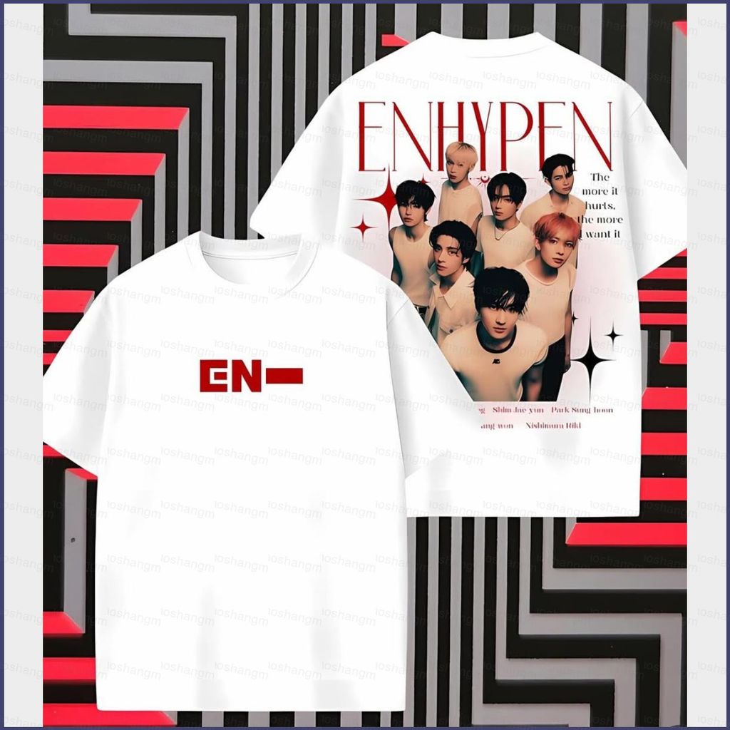 Áo thun ngắn tay ENHYPEN Jungwon Heesung Jay Jake xu hướng thời trang mùa hè unisex YT2