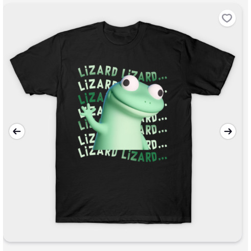 Phim hoạt hình Pixar [Hoppers] Lizard Lizard Lizard Meme đồ họa 100% cotton cổ chữ O tay ngắn 110-4X