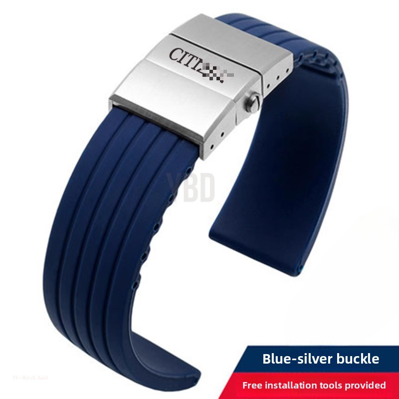 Dây đeo thể thao nam 22mm - Silicon chống nước mặn cho đồng hồ Citi-zen Adventure, Quick-Dry & Anti-