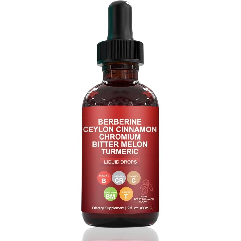 Berberine với màng lỏng quế Ceylon, giọt điều chỉnh cân bằng Berberine, 60ML (1)