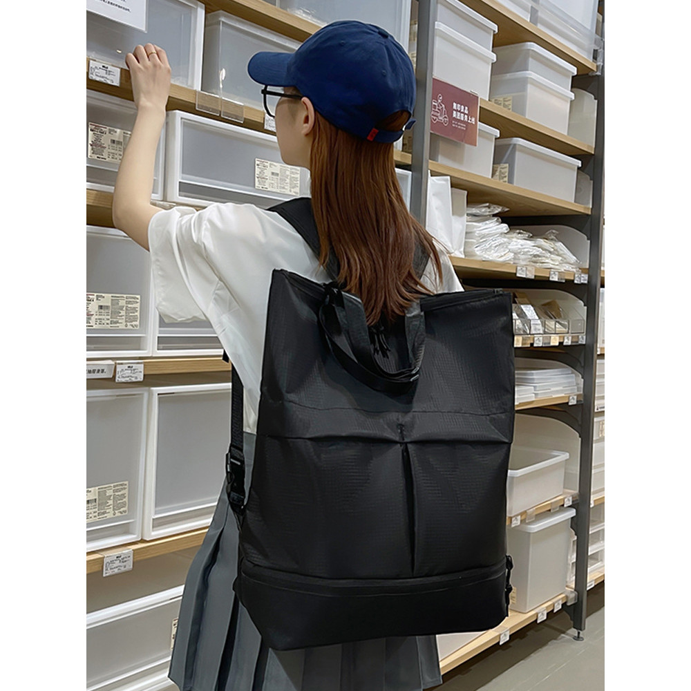 Genuine men's backpack, unisex large-capacity multifunctional backpack, handbag, casual travel and f