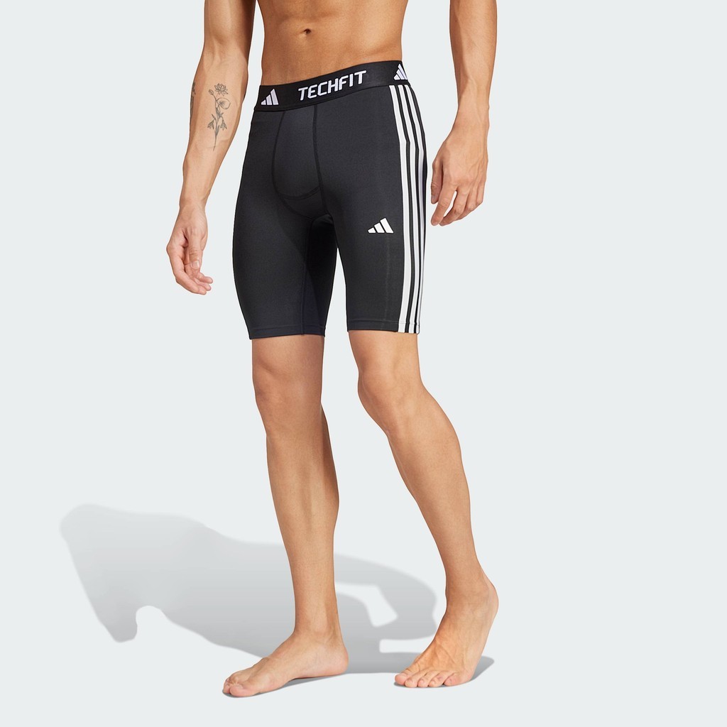 adidas Gym & Training TECHFIT Compression Training 3-Stripes Short Tights Men Black IN5589
