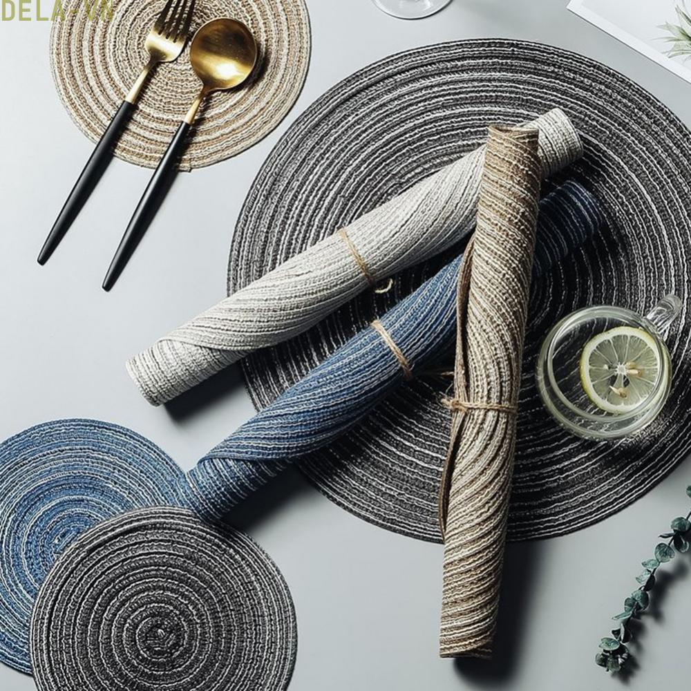 Cm Table Mats For Outdoors Set Of 6 Table Mats Woven Placemat 30cm Cotton Yarn#DELA