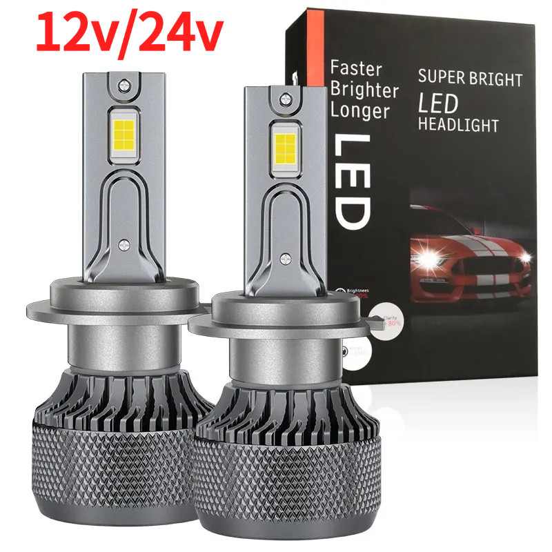 Đèn pha xe tải LED 24V H7 LED h8 đèn led h11 đèn pha led h4 24v xe tải 9012 bóng đèn led h3 led xe t