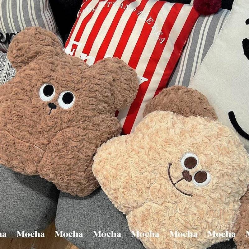 Cute Plush Big Eye Happy Puppy Cushion Doll Plush Toy Girls' Sofa AmyD